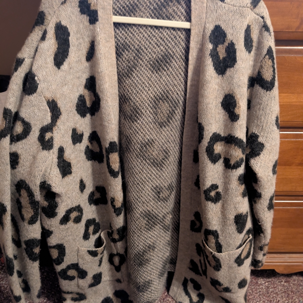 Leopard Print Women's Cardigan